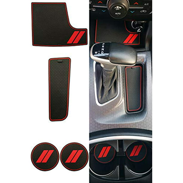 White Trim XiaoKa Anti Dust Mats For Dodge Charger Accessories 2015-2021 With Non-Slip Anti Dust Cup Holder Inserts,Door Pocket Liners And Center Console Liner Mats,Premium Custom Interior 22-Pcs Set 